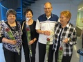 13.5.2014 Kukitettiin vasemmalta lukien Eila Liikanen, Lea Vilpas,
Matti Halme ja Terttu Halme.